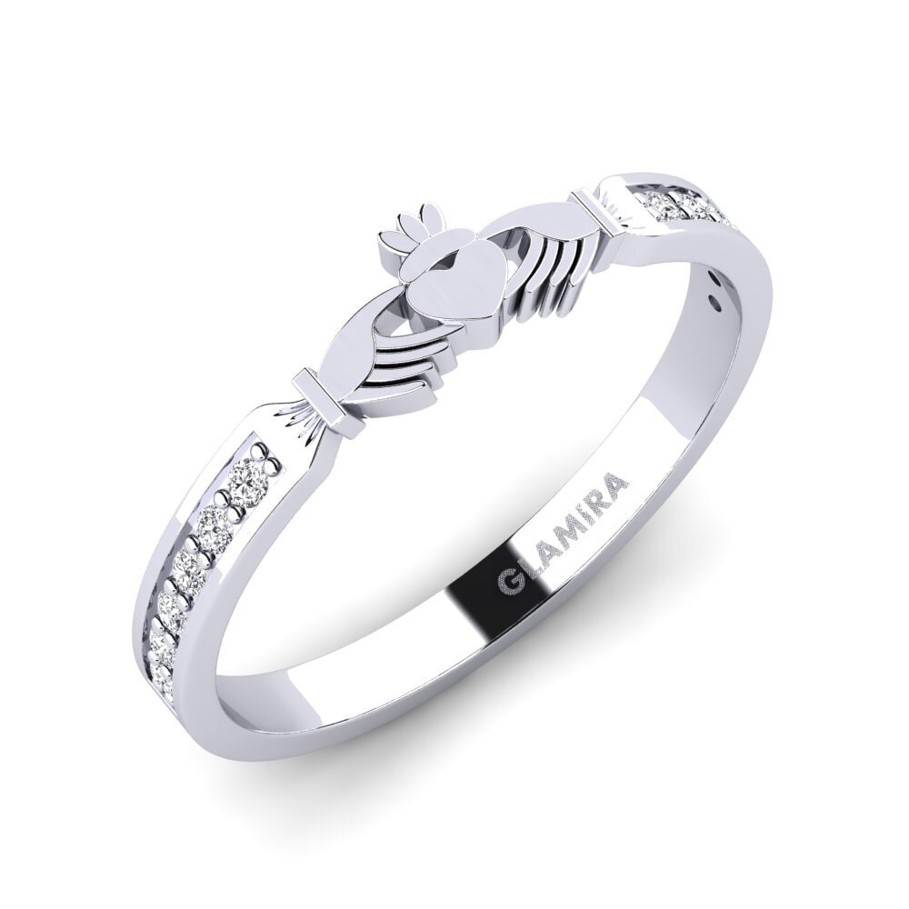 Oro Bianco 750 Diamante Anello Wleddah