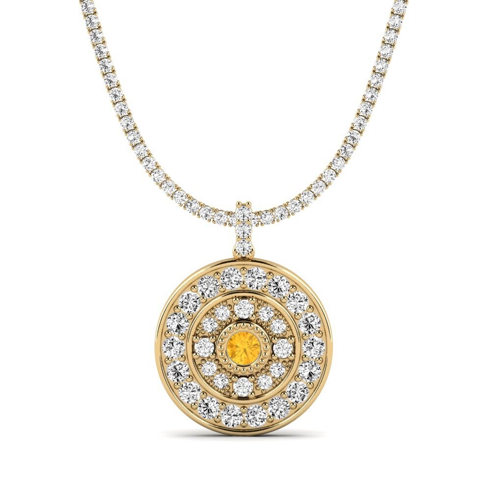 14k Oro Amarillo Citrino Tennis Atrovel