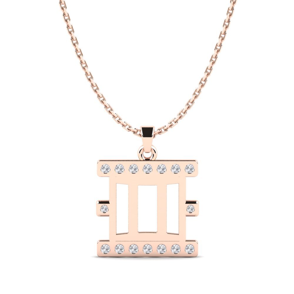 Buy Carat Round cut 18k Rose Gold Diamond Women's Pendant - Main Image