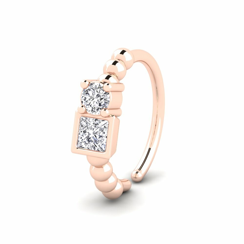 Piercings De La Nariz Byre Oro Rosa 750 Diamante