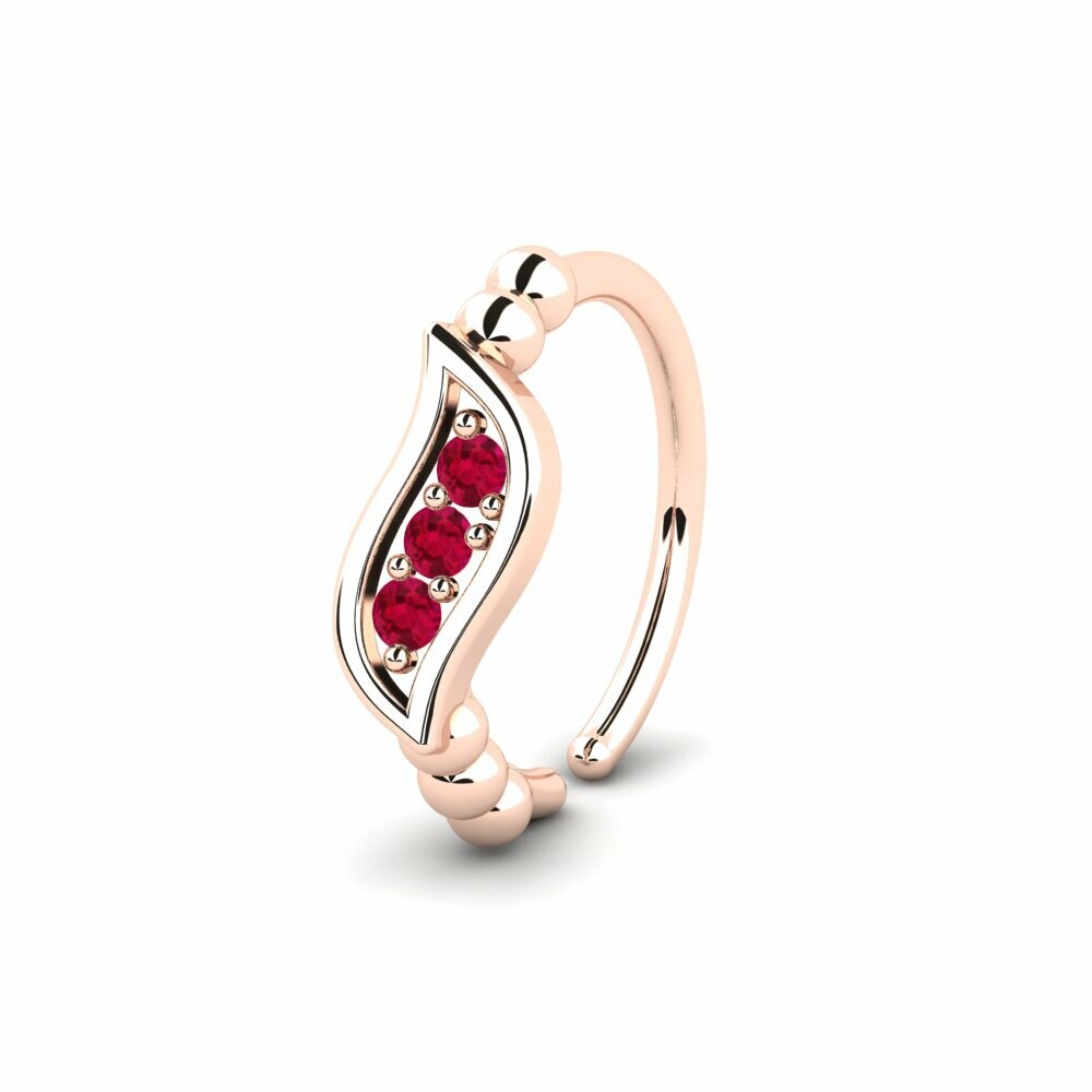 14ct Rose Gold Nose Ring Gemi
