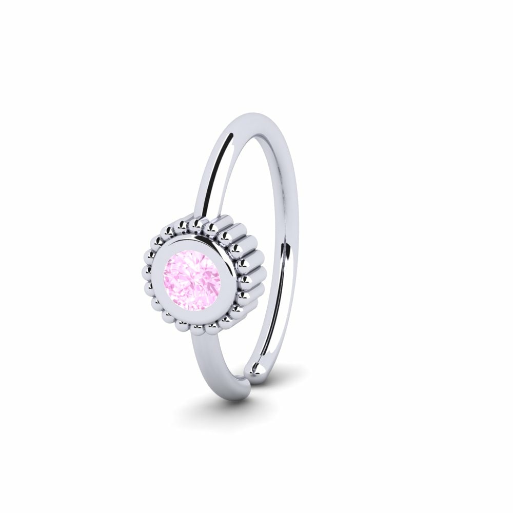 Pink Sapphire Nose Ring Mortad