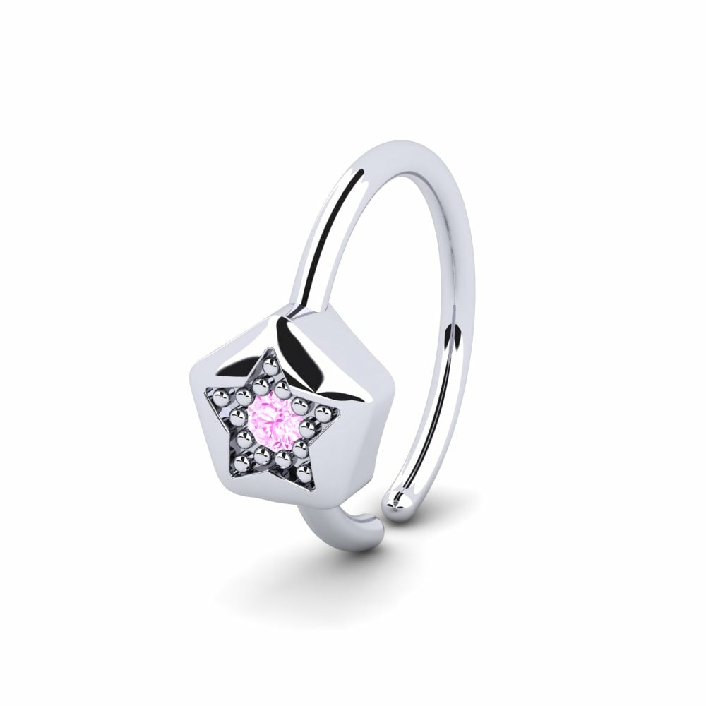 Pink Sapphire Nose Ring Oleorot