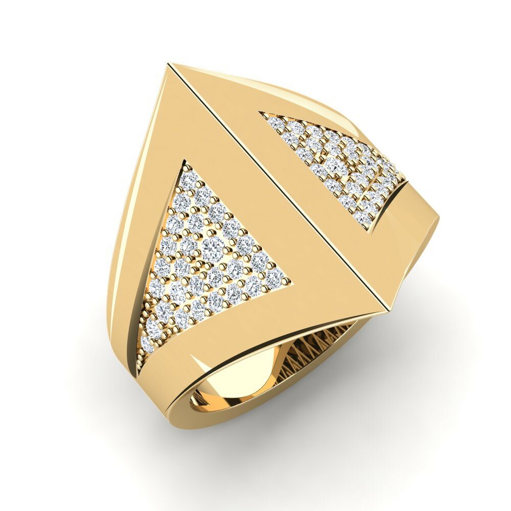 14ct Yellow Gold Men's Pinky Ring Aril