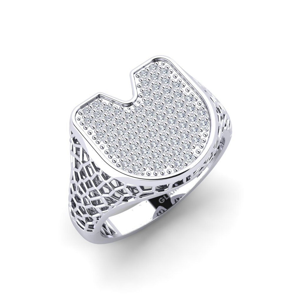 Order 0.592 Carat Round cut 9ct White Gold Diamond Men's Pinky Ring ...