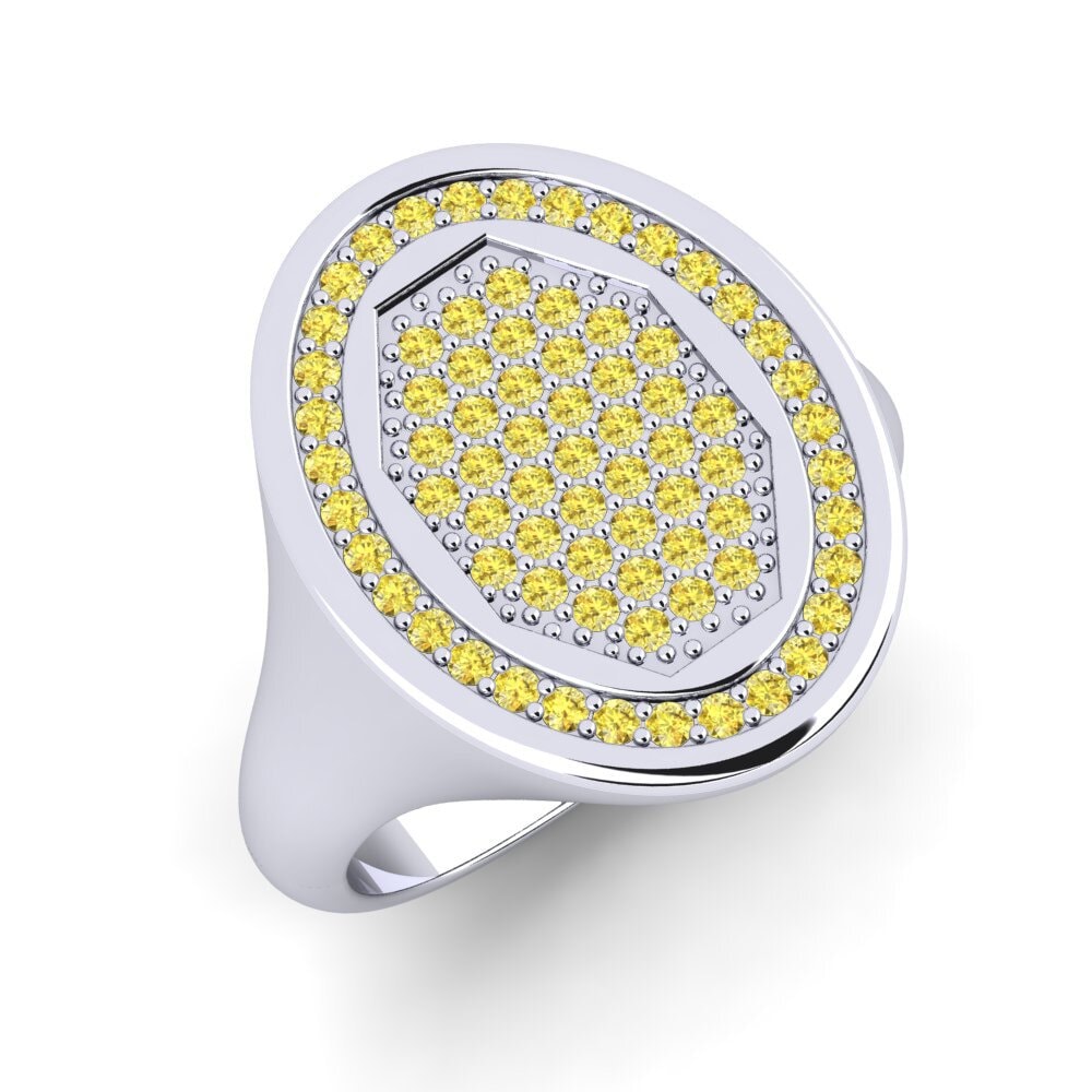 Yellow Sapphire Men's Pinky Ring Jukanek