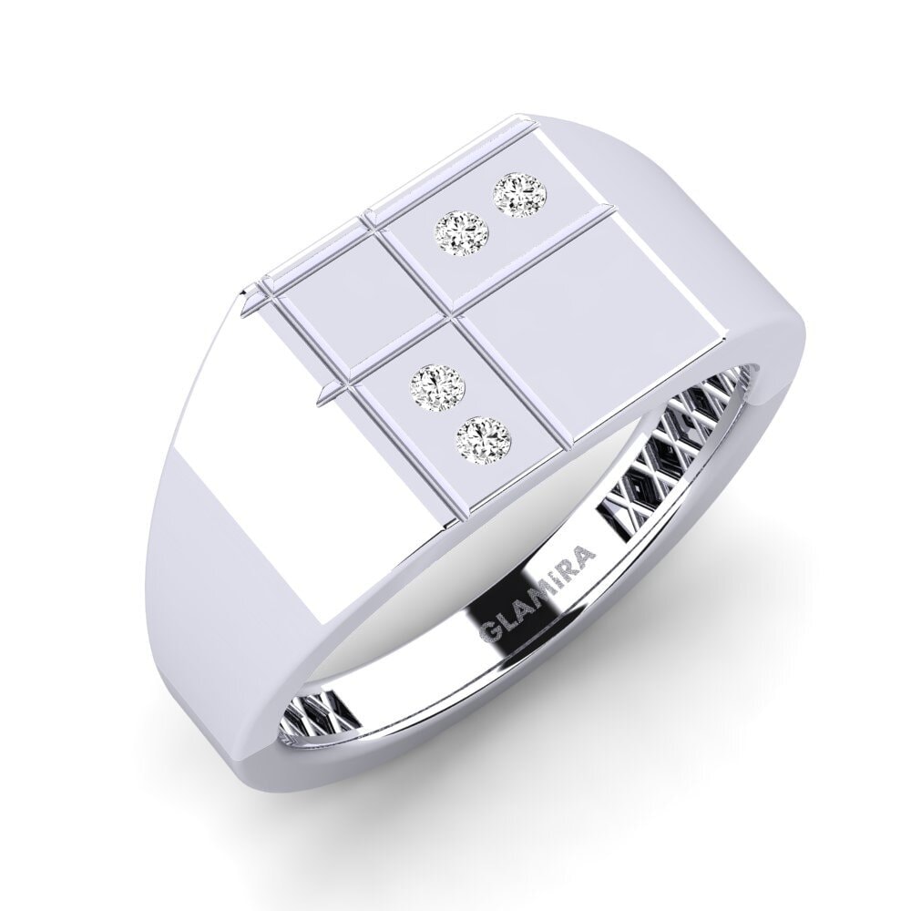 Moissanita Anillo de dedo meñique para hombre Ombr