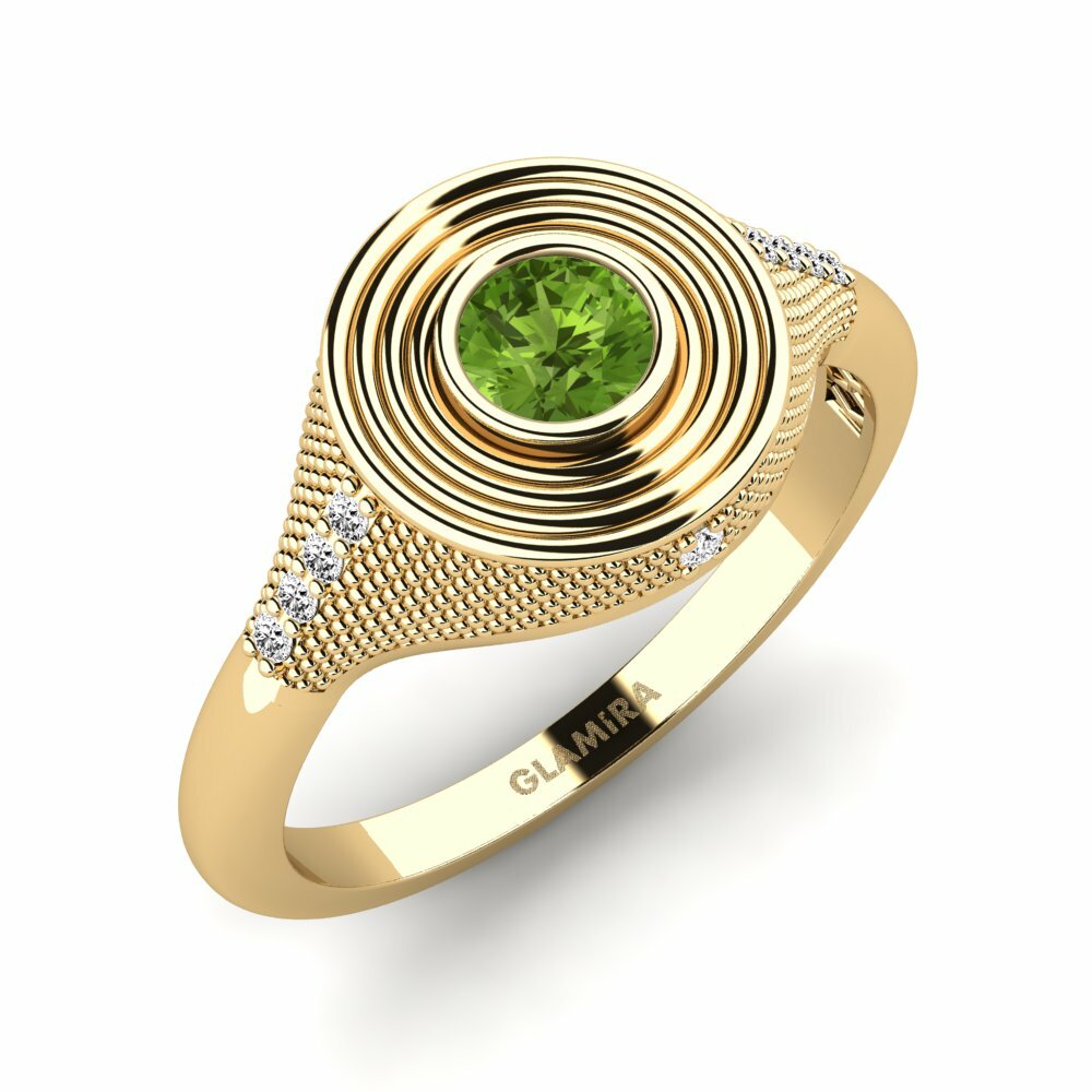 Anillo de dedo meñique para hombre Sequerer Peridoto