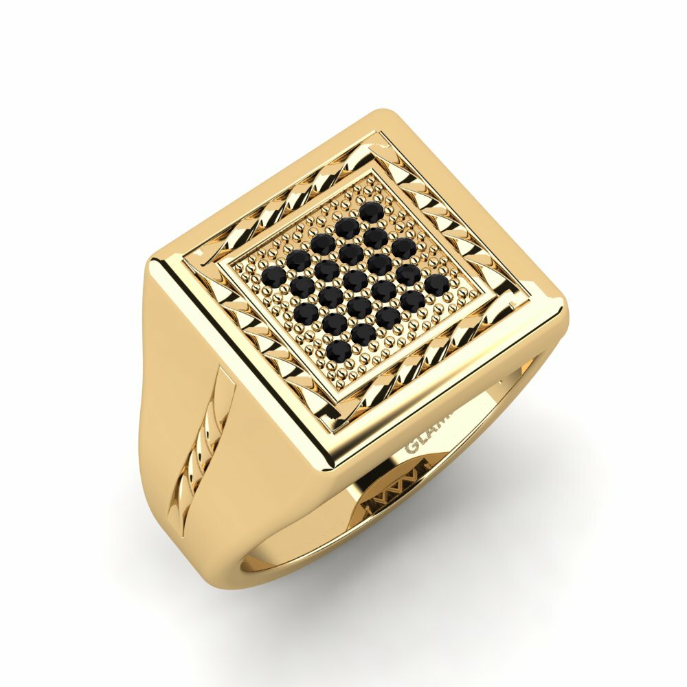 Anillo de dedo meñique para hombre Sindgi 18k Oro Amarillo