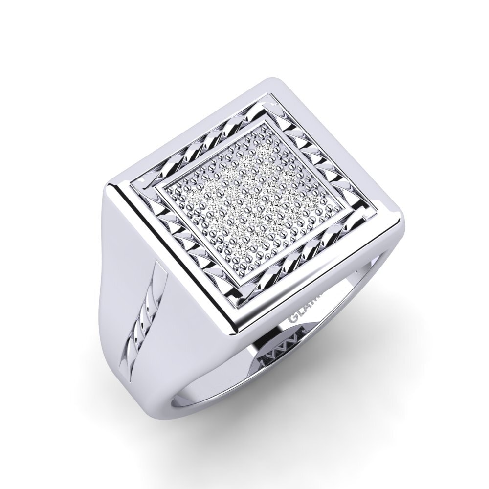 Moissanita Anillo de dedo meñique para hombre Sindgi