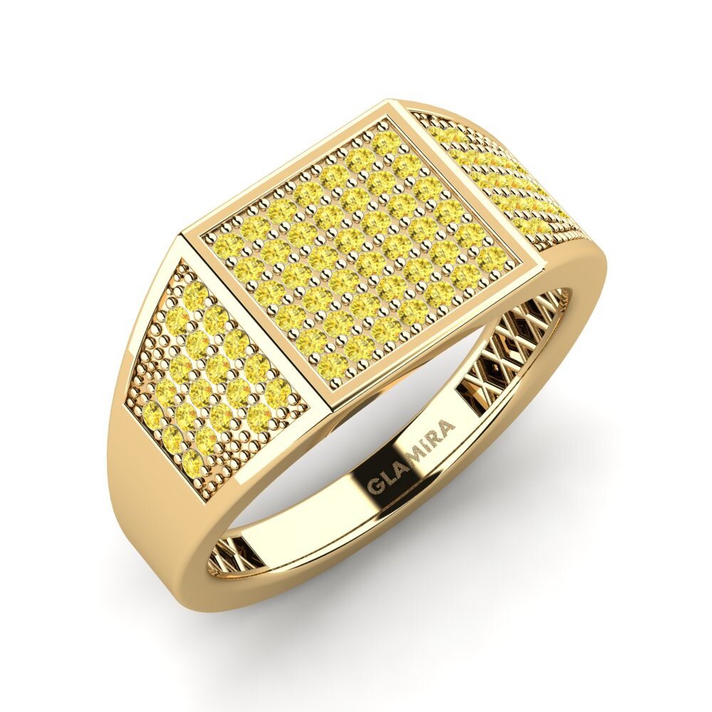 Yellow Sapphire Men's Pinky Ring Talgo
