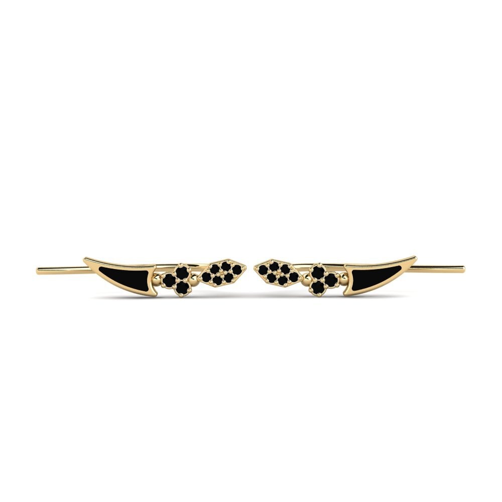 Climber Black Sapphire Earrings