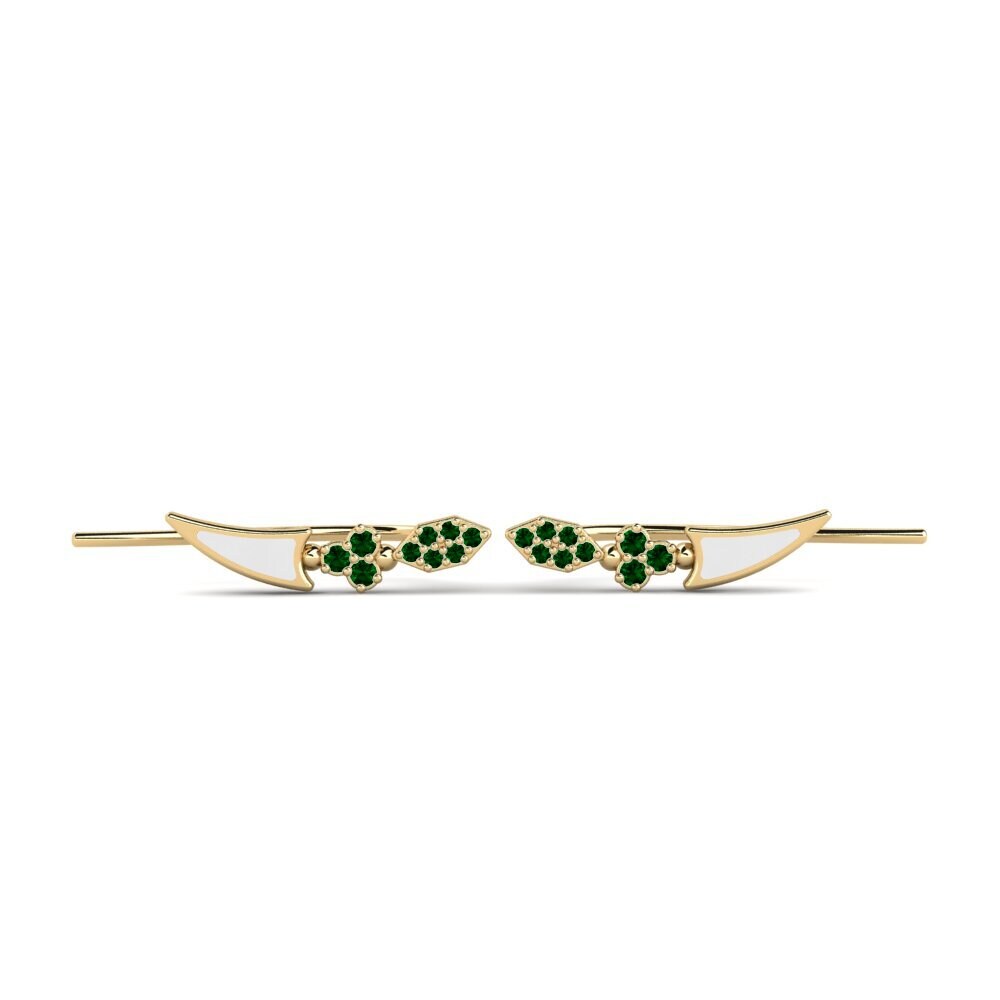 Pendientes Circonita Verde Trepadores