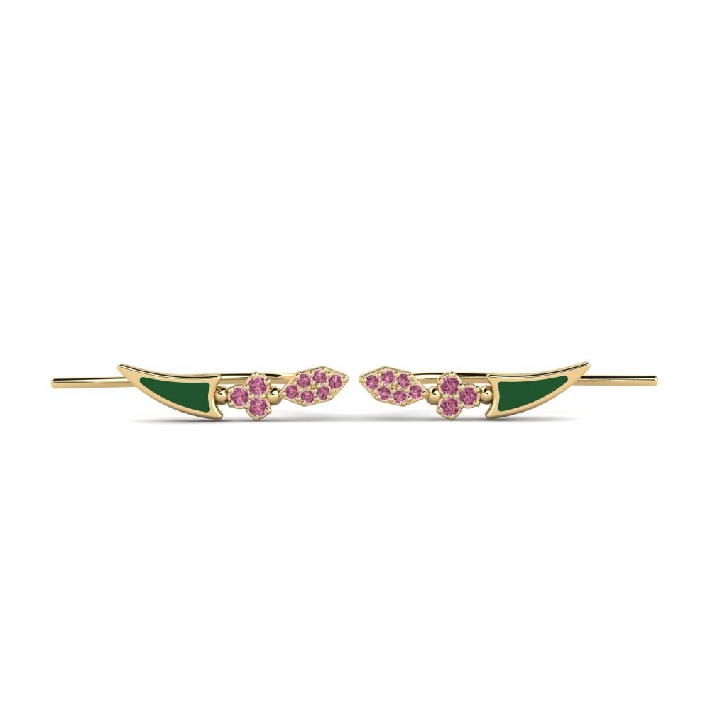 Climber Rhodolite Garnet Earrings