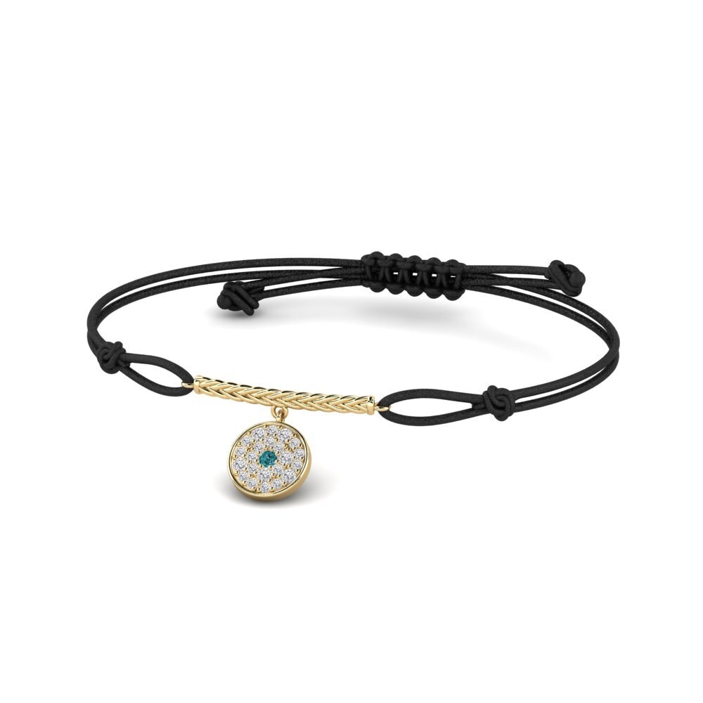 Diamante Azul Pulsera de cordón Maleia