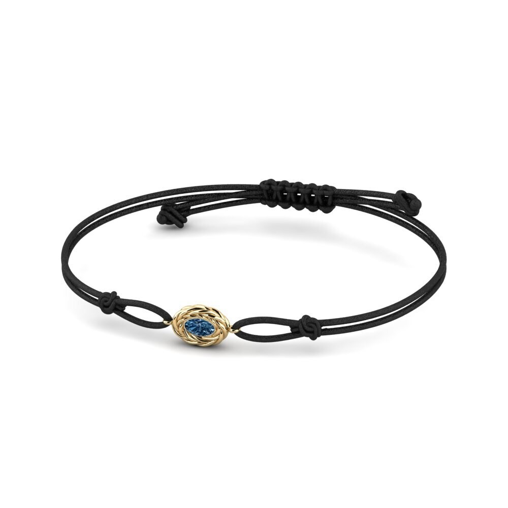 Diamante Azul Pulsera de cordón Markia