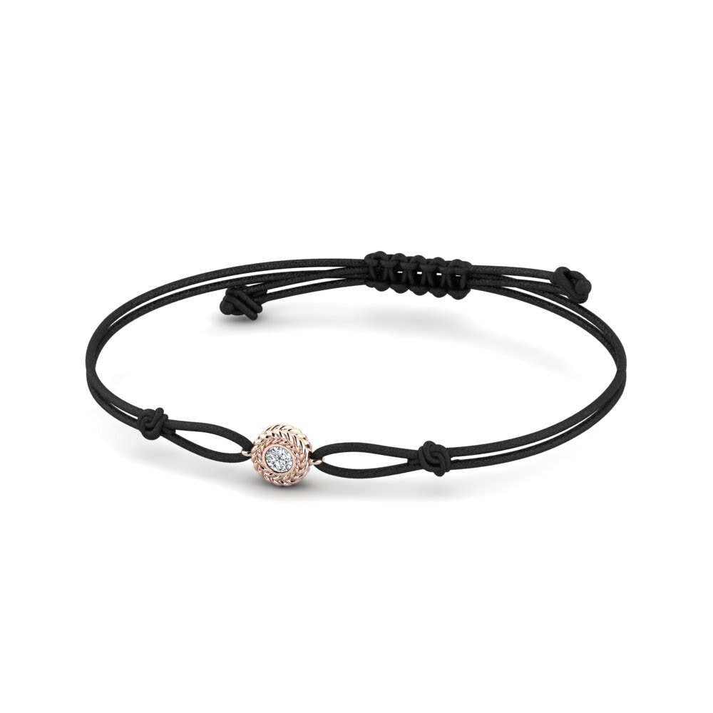 Or rose 14k Diamant Bracelet cordon Munas