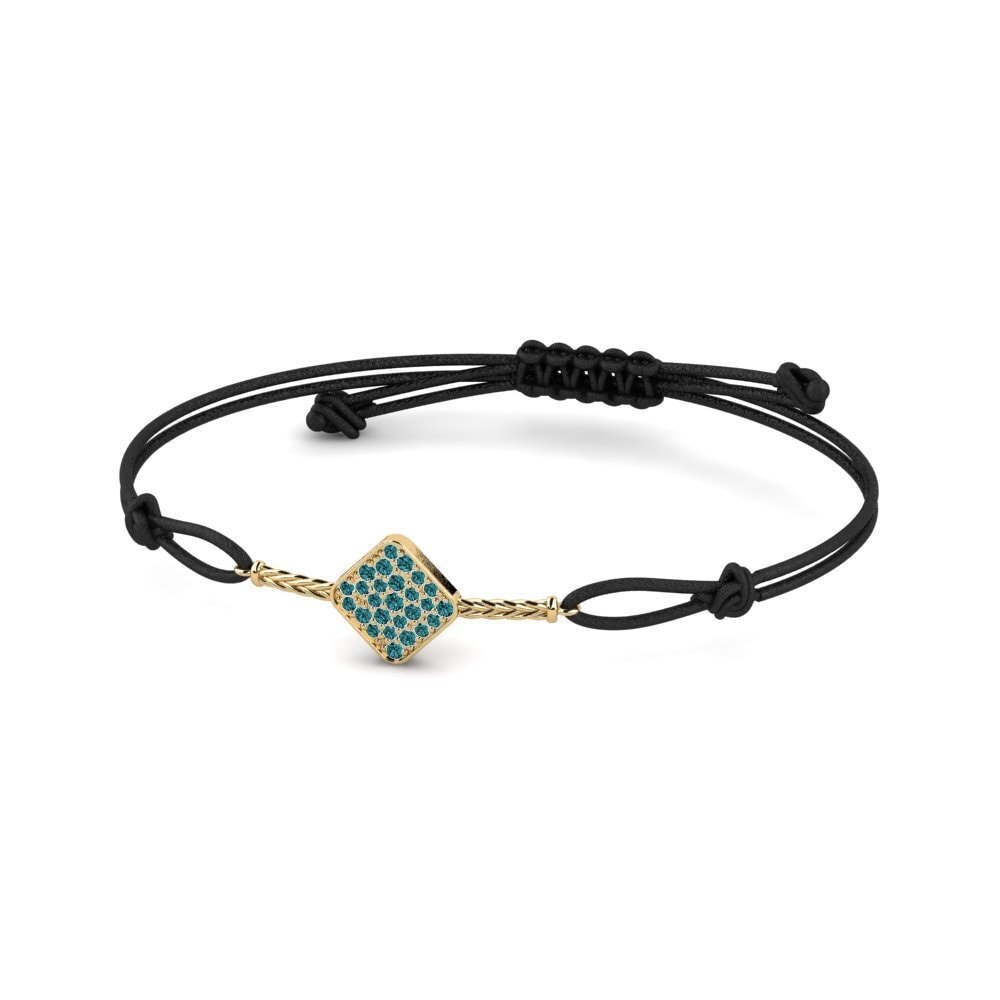 Diamante Azul Pulsera de cordón Patten