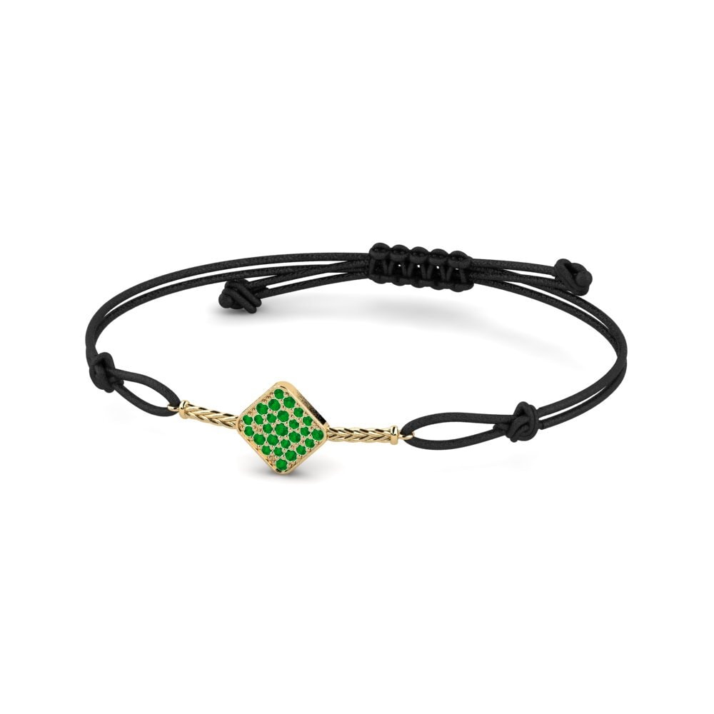 Ronde Émeraude Bracelet cordon Patten