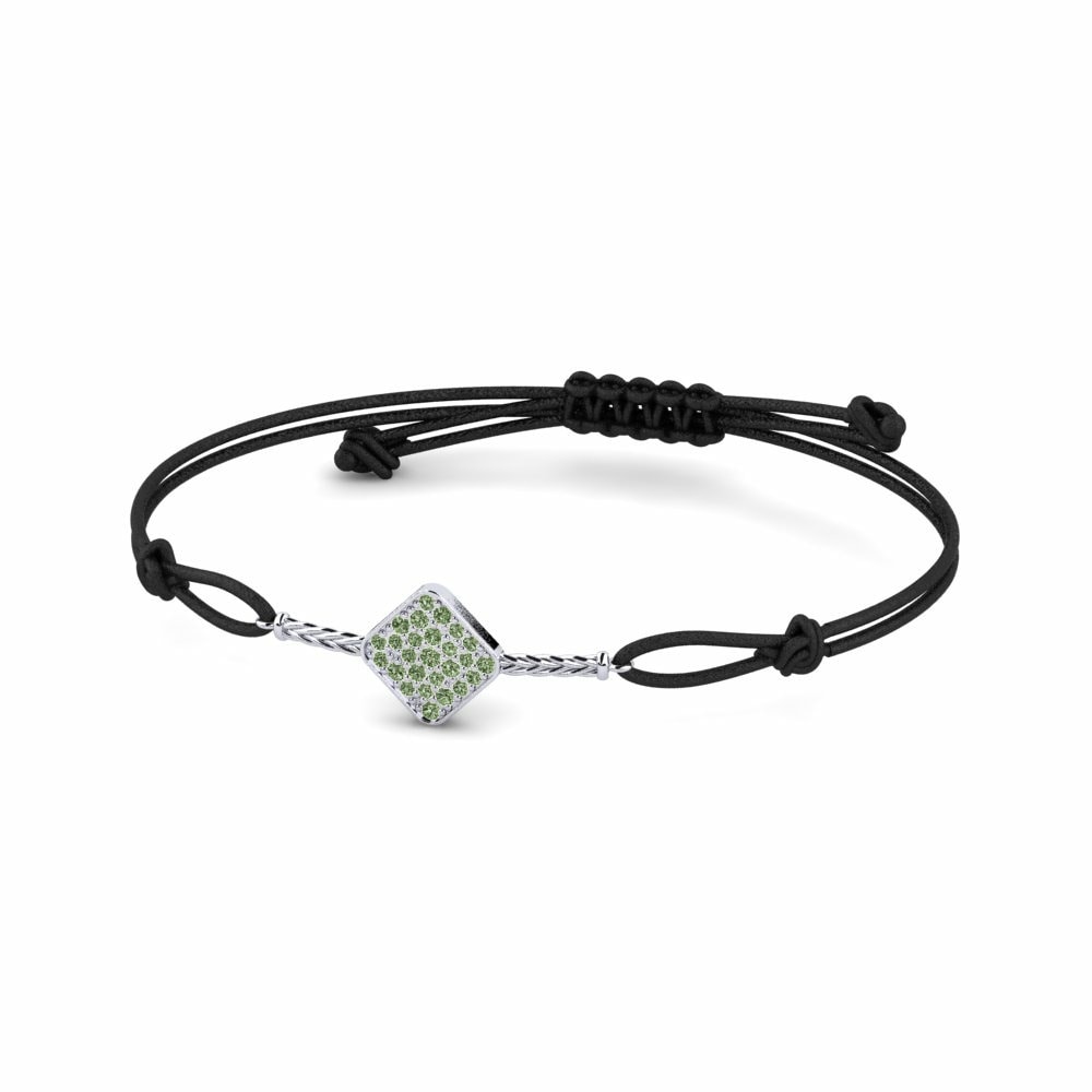 Green Diamond Cord Bracelet Patten