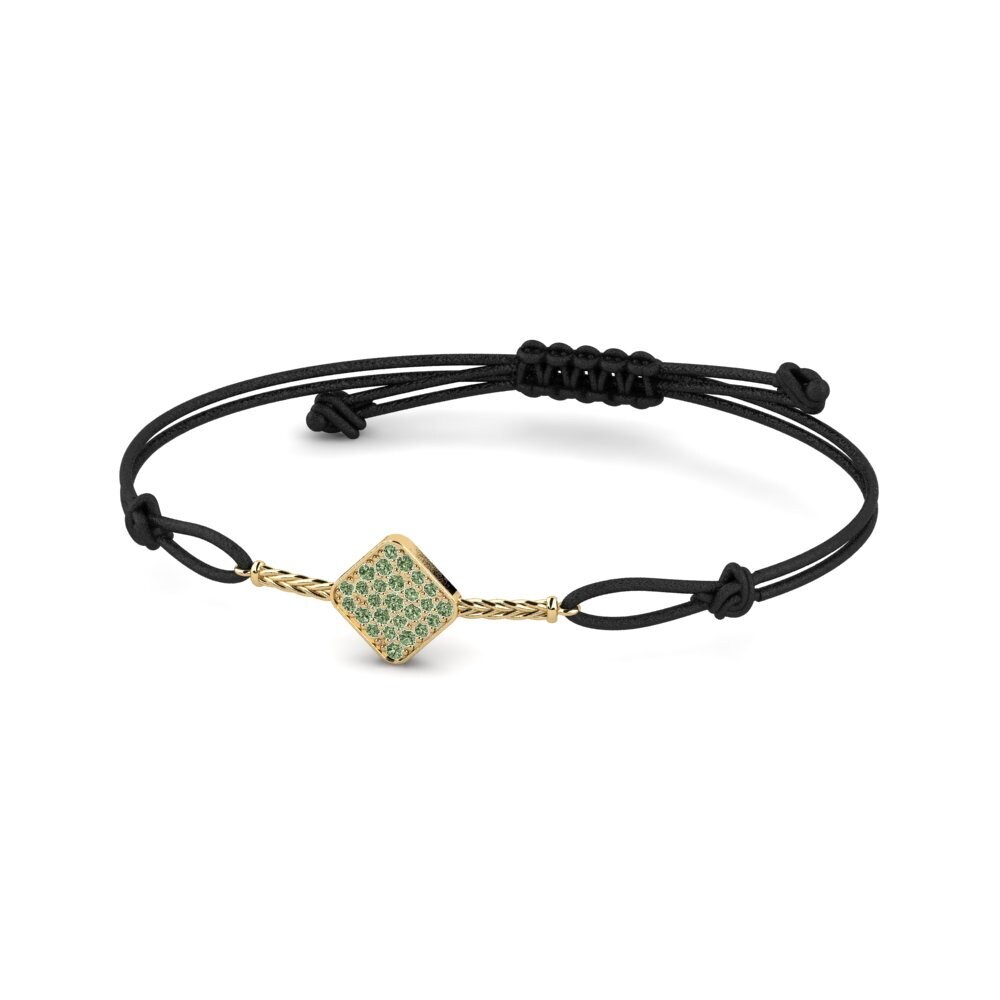 Grüner Diamant Kordel-Armband Patten