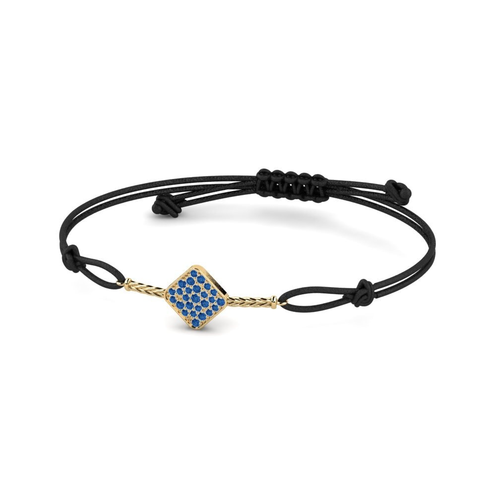 Dark Blue Zirconia Cord Bracelet Patten
