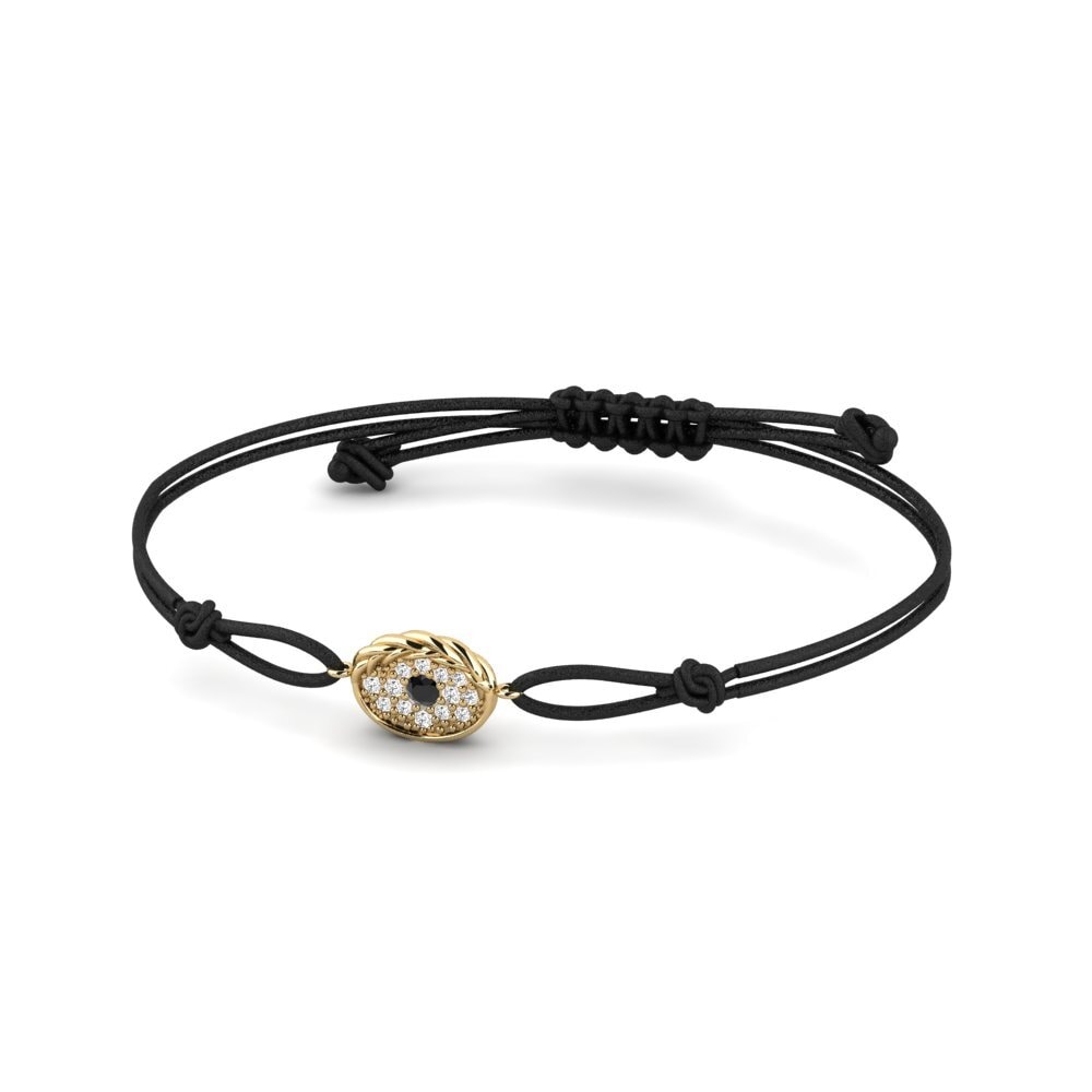 Schwarzer Onyx Kordel-Armband Rosalea