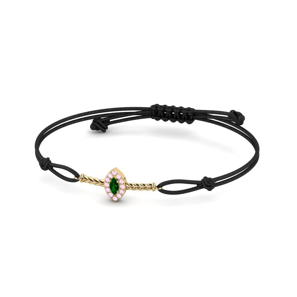 Grüner Zirkonia Kordel-Armband Ulwandle