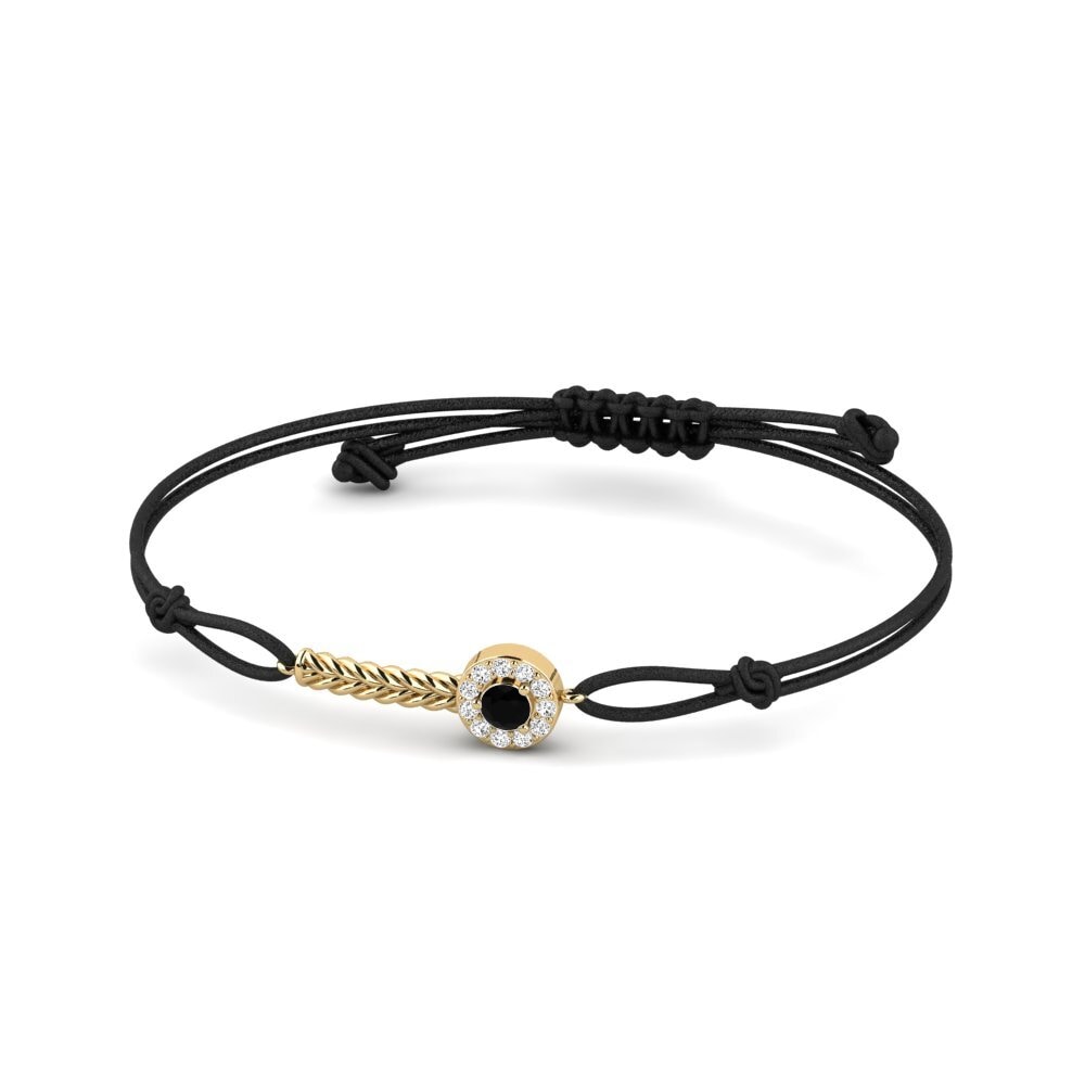 Schwarzer Onyx Kordel-Armband Vitalco