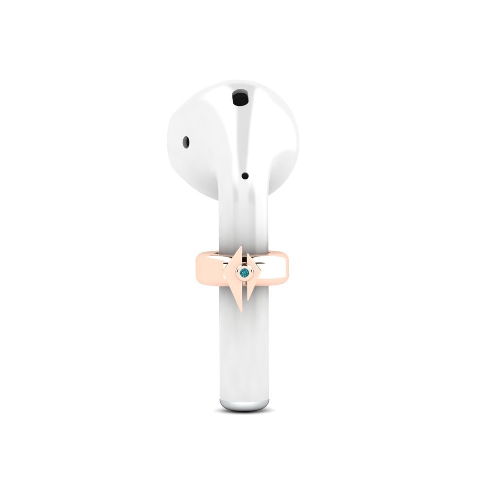 14ct Rose Gold Blue Diamond Airpods® Agitato