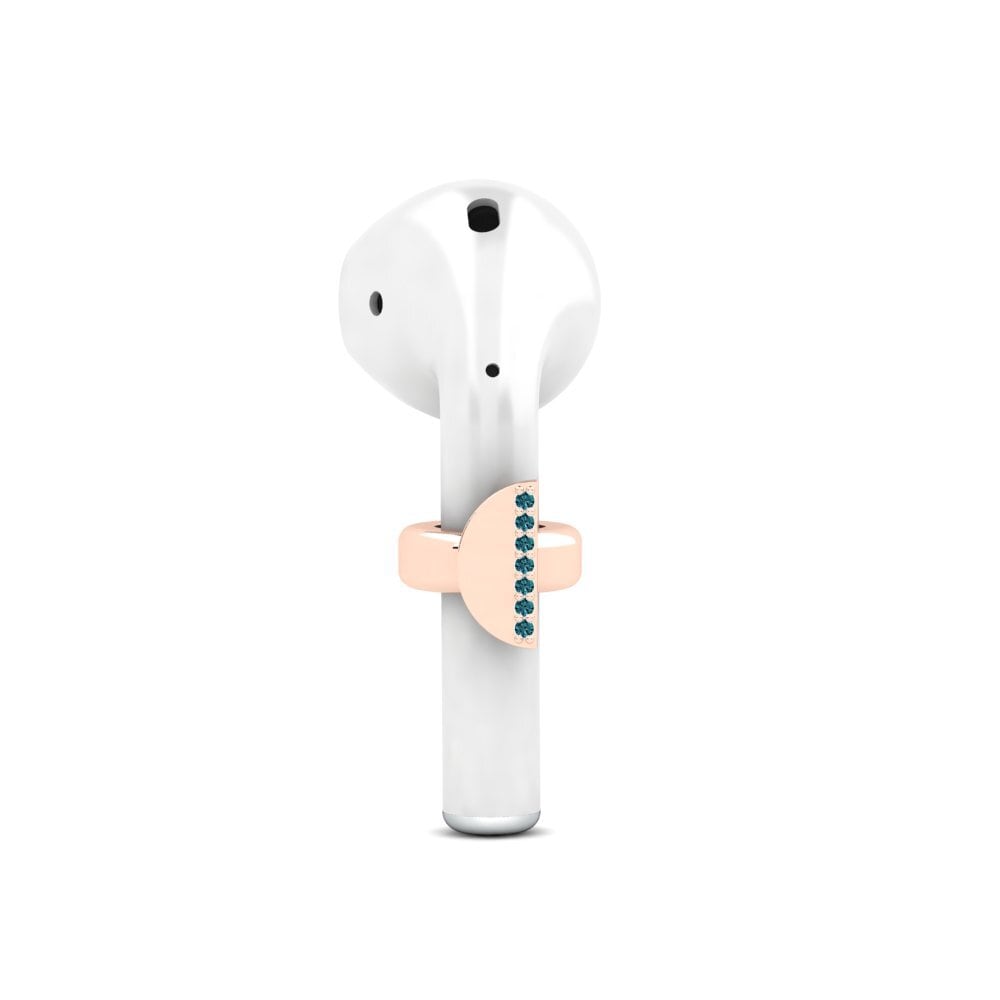 14ct Rose Gold Blue Diamond Airpods® Cantabile