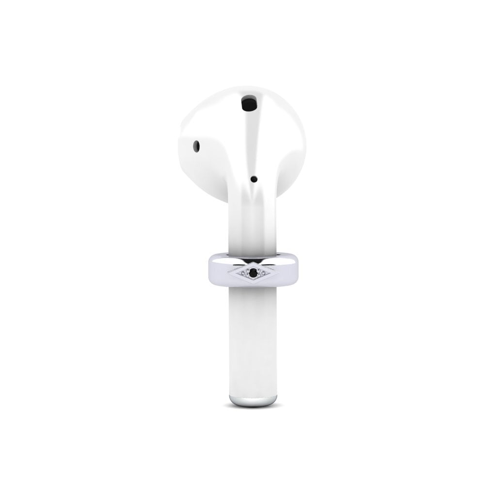 9ct White Gold Black Onyx Airpods® Carril