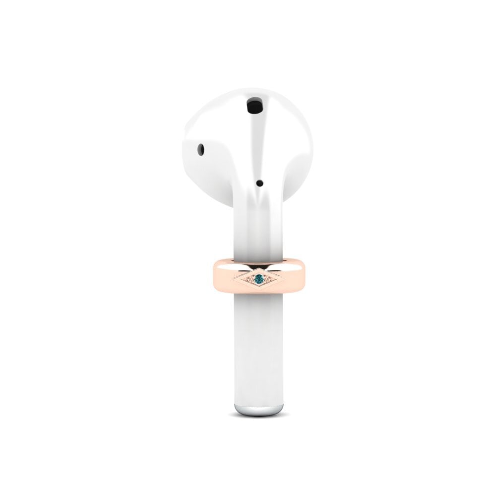 14ct Rose Gold Blue Diamond Airpods® Carril