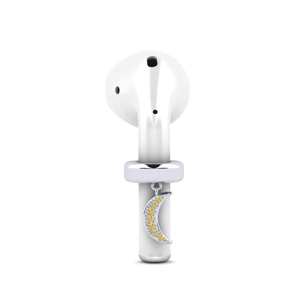 14ct White Gold Yellow Diamond Airpods® Egwu