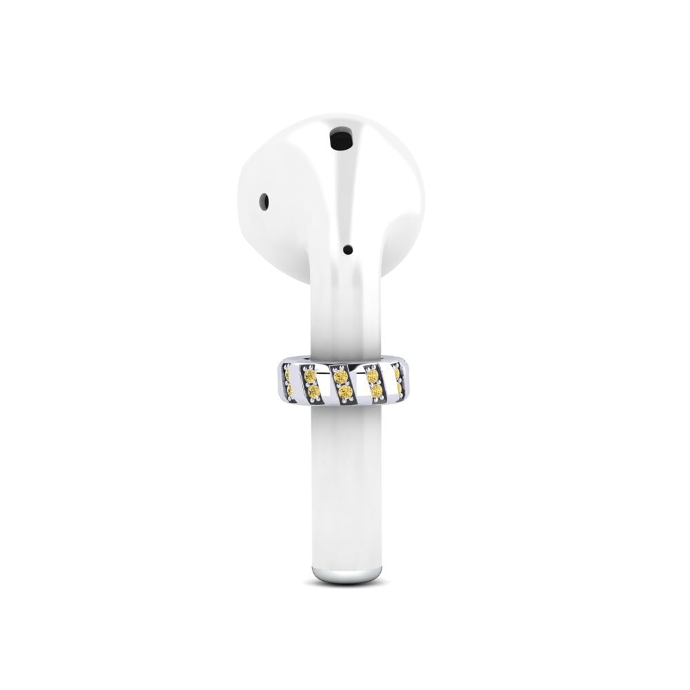 14ct White Gold Yellow Diamond Airpods® Enelopu