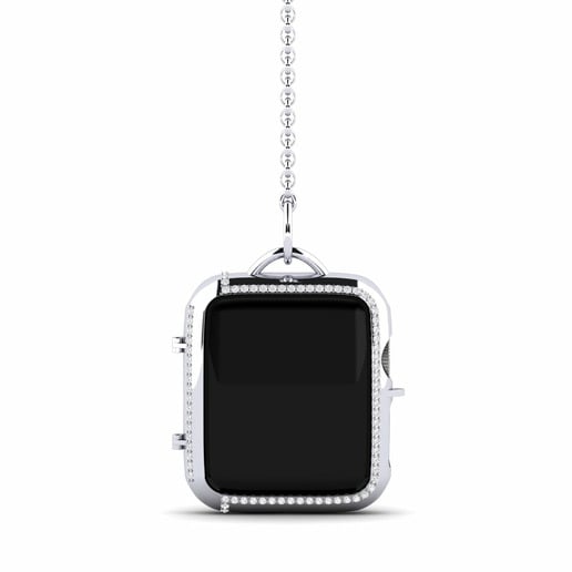 Ốp đồng hồ Apple® Albright Vàng Trắng 585 & Đá Sapphire Trắng