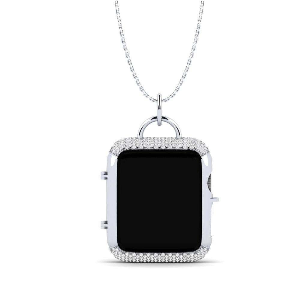 Estuches para Apple Watch® Ansanm Oro Blanco 585 Zafiro blanco