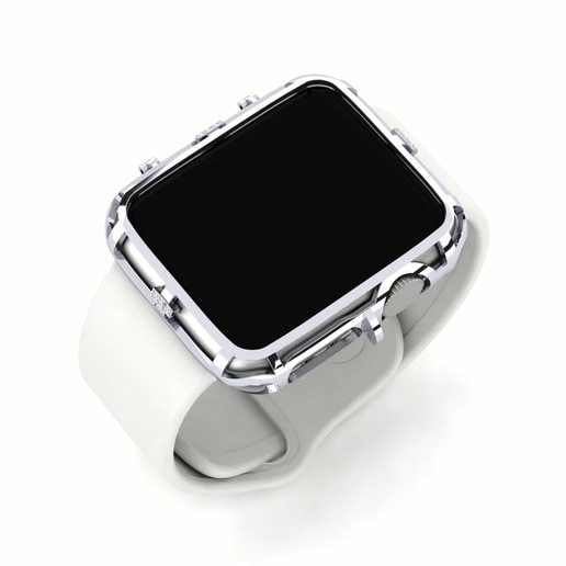 Ốp đồng hồ Apple® Ashleyes 950 Palladium & Đá Sapphire Trắng