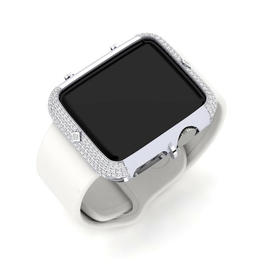 Ốp đồng hồ Apple® Bakarra 950 Palladium & Đá Sapphire Trắng