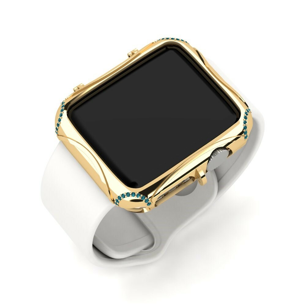 Estuches para Apple Watch® Carrick Oro Amarillo 585 Diamante Azul