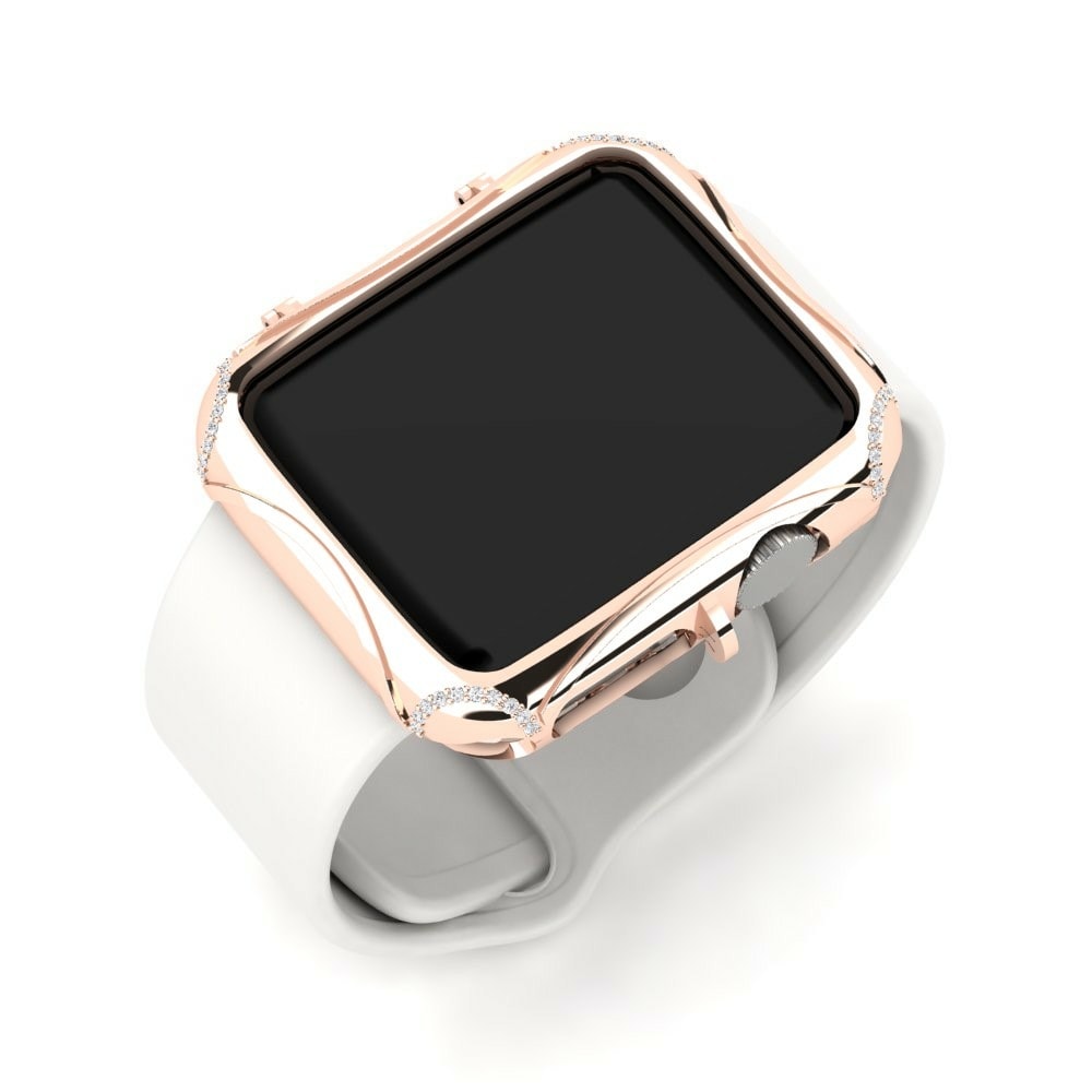 Estuches para Apple Watch® Carrick Oro Rosa 375 Zafiro blanco