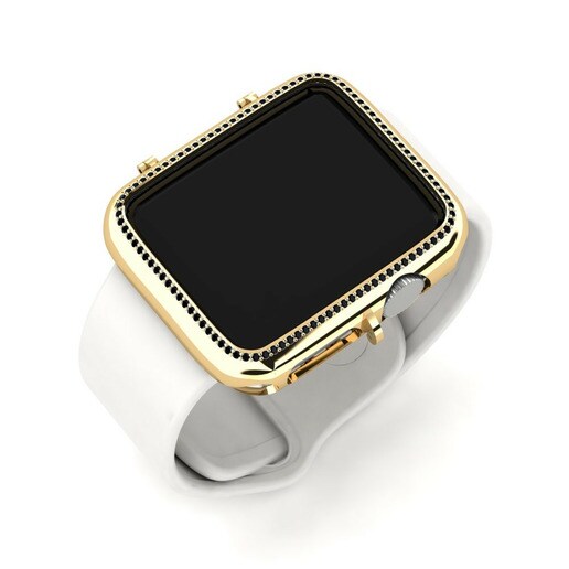 Ốp đồng hồ Apple® Faisin Vàng 585 & Đá Onyx Đen