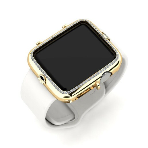Ốp đồng hồ Apple® Grapes Vàng 585 & Đá Onyx Đen & Đá Swarovski