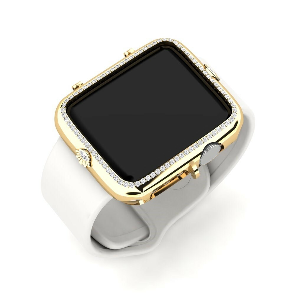 Estuches para Apple Watch® Grapes Oro Amarillo 585 Zafiro blanco