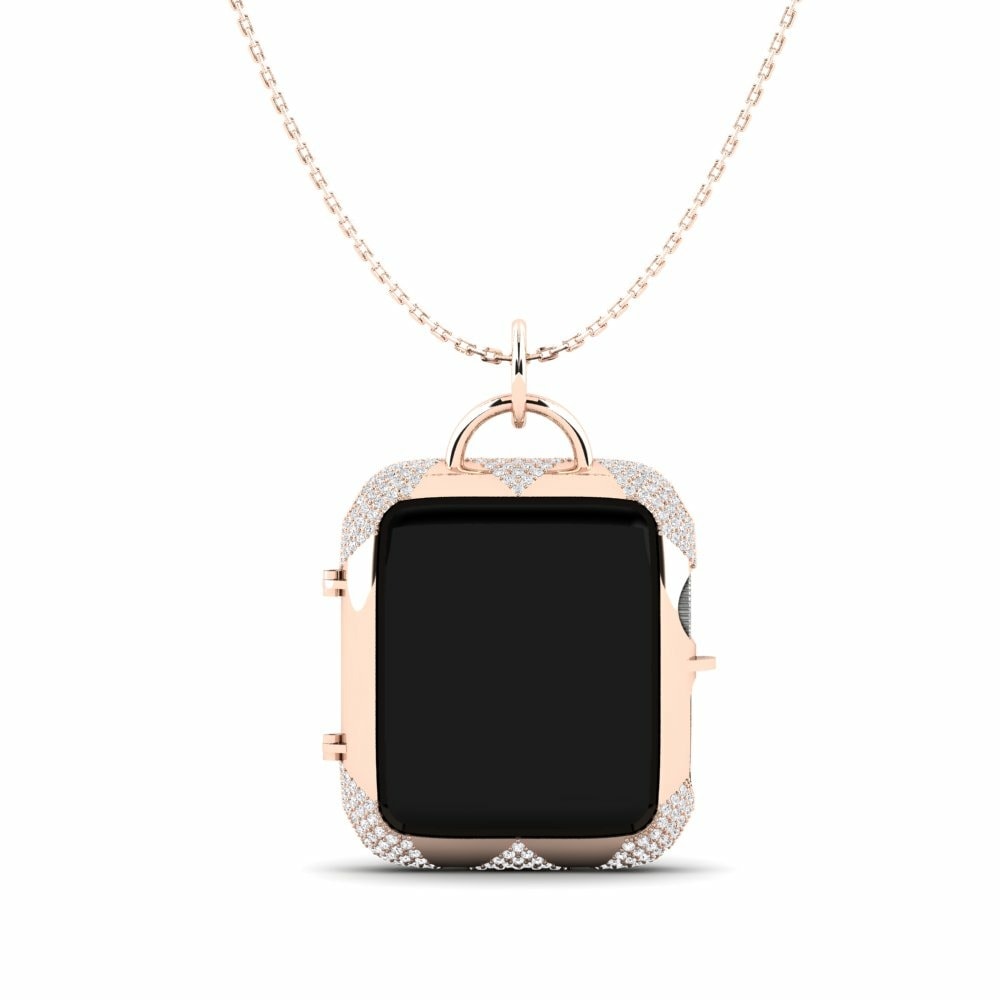 Estuches para Apple Watch® Kropi Oro Rosa 750 Zafiro blanco