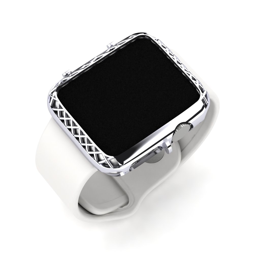 White Silver Apple Watch® Case Lakas
