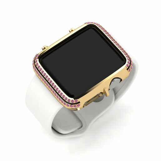 Ốp đồng hồ Apple® Pourtant Vàng 585 & Đá Rhodolite