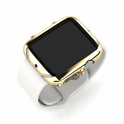 Ốp đồng hồ Apple® Sterkte Vàng 585 & Đá Sapphire & Kim Cương