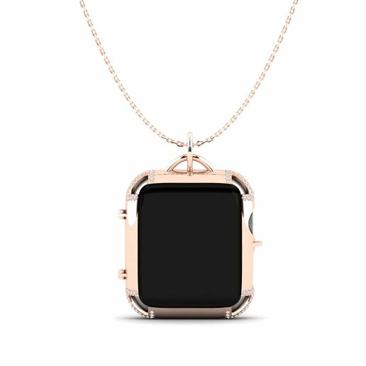 Ốp đồng hồ Apple® Tournesol Vàng Hồng 750 & Đá Sapphire Trắng