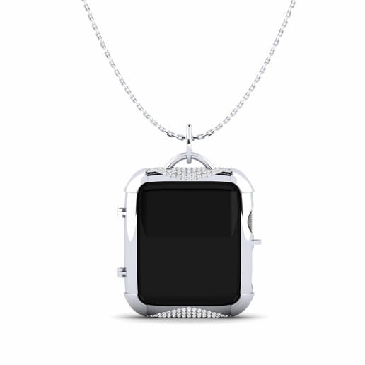 Ốp đồng hồ Apple® Tsuzamen 950 Palladium & Đá Sapphire Trắng
